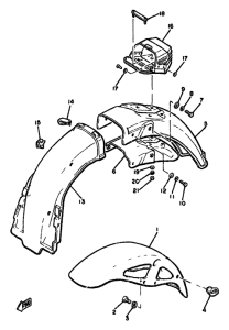 XJ650 Front fender. rear fender