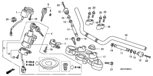 CBF600 (Naked, ABS) Handle pipe / top bridge