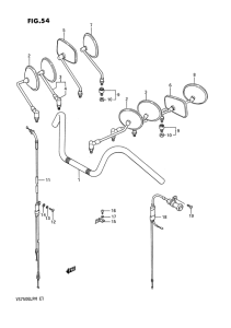 VS750 Handlebar - control cable