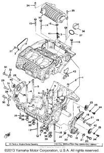 XS500E Картер двигателя