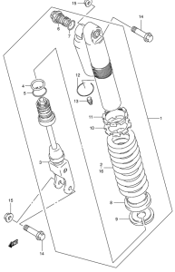 RM85 Задние амортизаторы