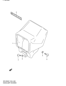 DR-Z250 Headlamp cover  front fender