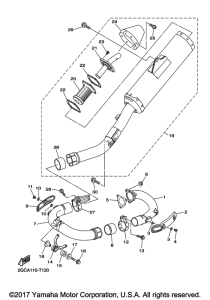 WR450F Выхлопная система