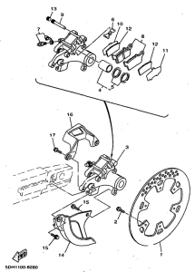 YZ250 Задний суппорт