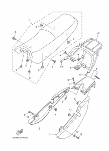 YBR125ESD Сиденье