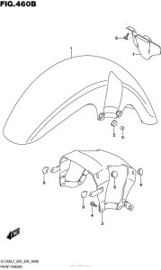 VL1500T Front Fender (Vl1500Bl7 E28)