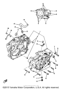 XT250J Картер двигателя