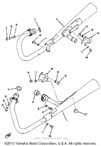 XS650G Выхлопная система