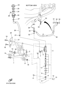 MT03 Задний торм цилиндр