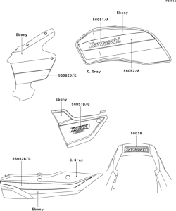 ZR1100 Decals(ebony / gray)(zr1100-c3)