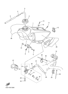YZ250F Топливный бак