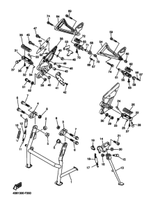 FZ6SW FZS6W Support & repose pied