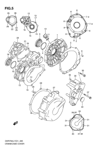 GSR750 (ABS) Crankcase cover ass`y  (v