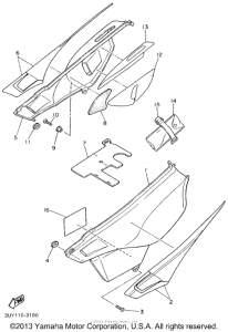 XT600EFC Боковые обтекатели