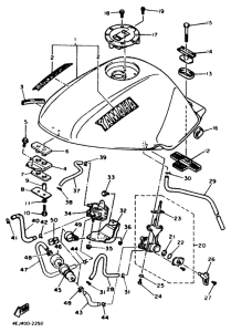 XJ600N Топливный бак