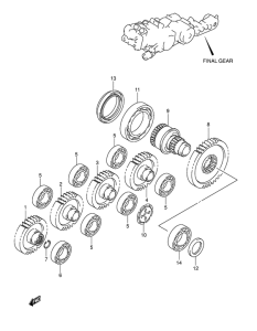 AN650 (ABS) Ремкомплект главной пары дифференциала