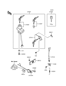 ZX250 Замок зажигания