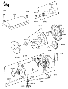 ZN1300 Starter motor / starter clutch