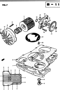 GS850 Oil pump - oil filter