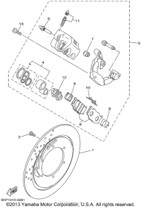 XVS650A Передний суппорт