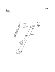 KLE500 Подножка