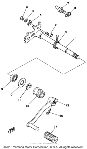 SR500H Shift shaft-pedal