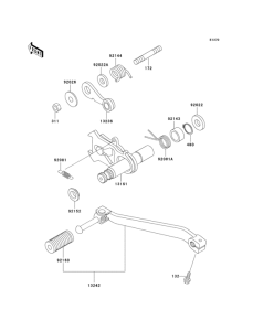 KLX250 Механизм переключения передач