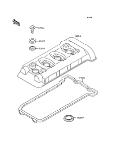 ZX250 Крышка головки цилиндров