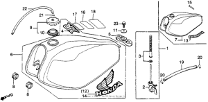 XR250 Топливный бак