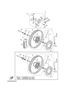 XT125X Front wheel & brake system