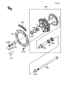 KMX200 Задняя ступица колеса