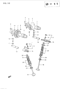 GSX400 Распределительный вал-клапаны