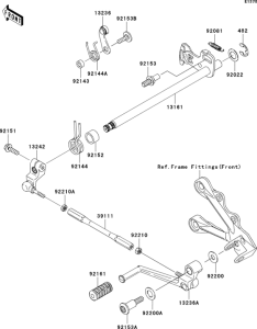 ZX636 Механизм переключения передач