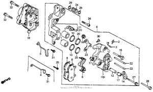 VF700F Передний суппорт
