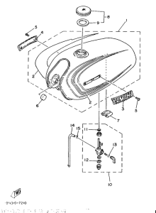 YB100 Топливный бак