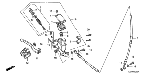 CR125R Fr. brake master cylinder
