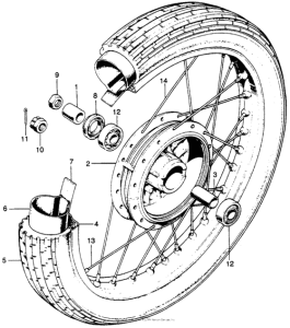 CL175 Переднее колесо