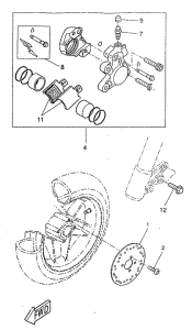 CW50RS Front brake. caliper