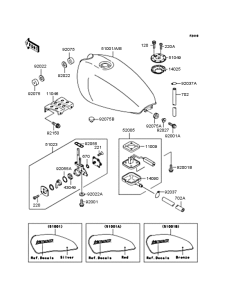 ZR400 Топливный бак