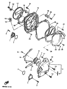 GTS1000A GTS1000AF Crankcase cover ass`y  (v