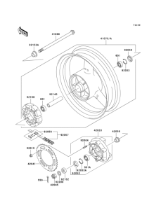 ZR750 Заднее колесо и цепь