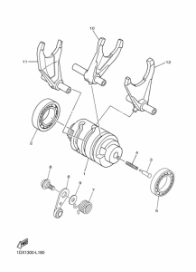 WR450F Shift cam & fork