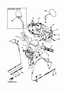 ED06 Steering handle & cable
