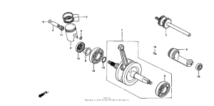 NSR50R Коленчатый вал и поршни
