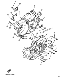 TY250R Картер двигателя