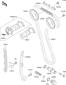 KLX300R Распред вал