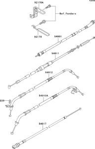 VN800 Тросы управления