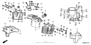 VTX1300C Крышка головки заднего цилиндра