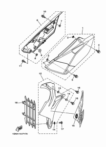 YZ85 Боковые обтекатели