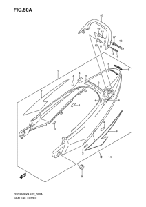 GSX650F Обтекатель сидения